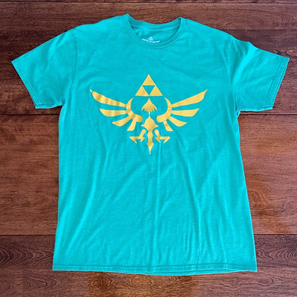 Mens Zelda Graphic T-shirt Green Large